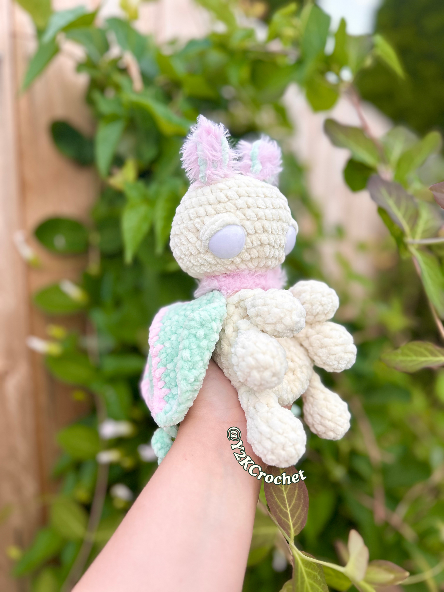 Luna Moth Crochet Plushie - Handmade Crochet Moth Plush