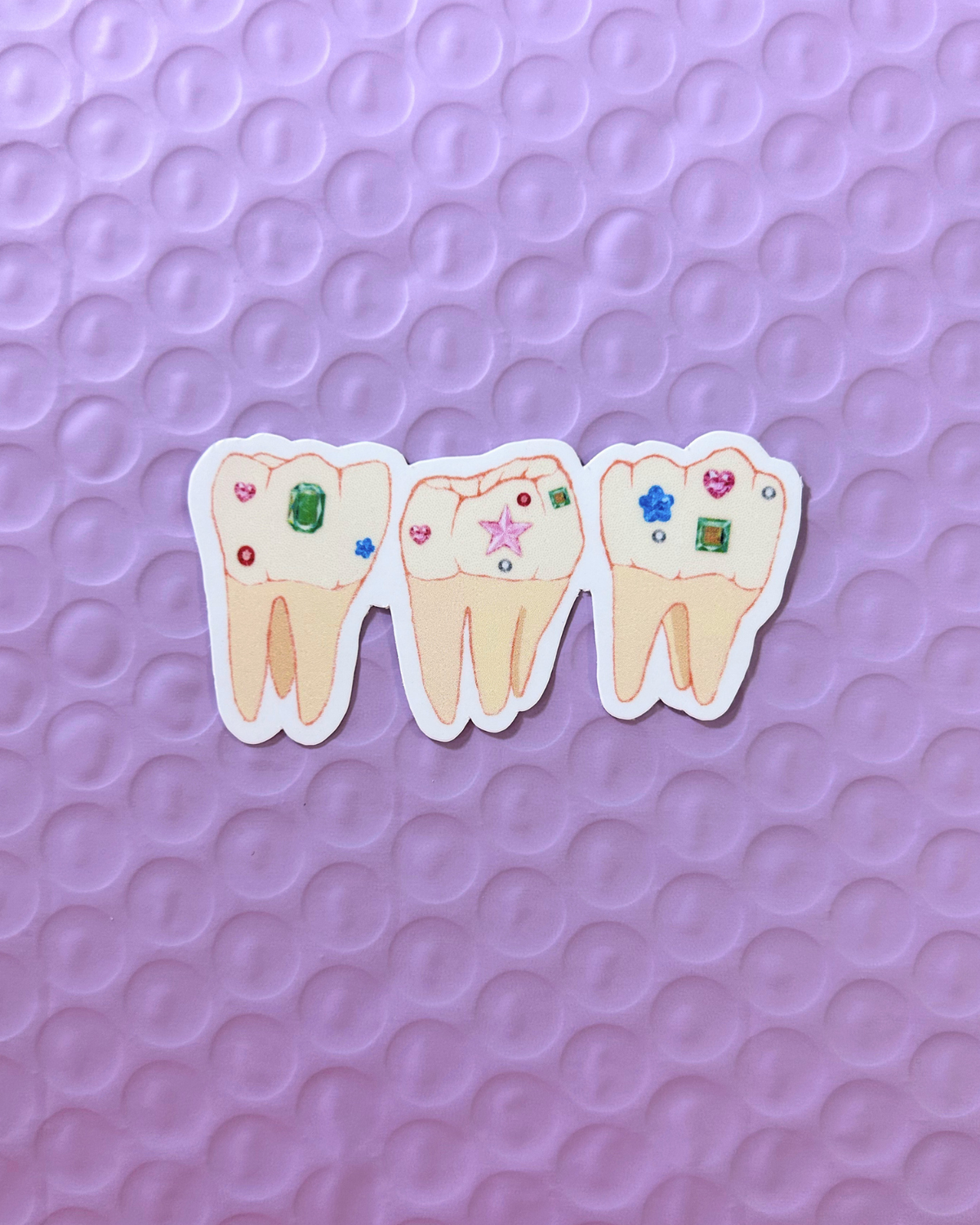Trinket Teeth Sticker - Tooth Gems Art