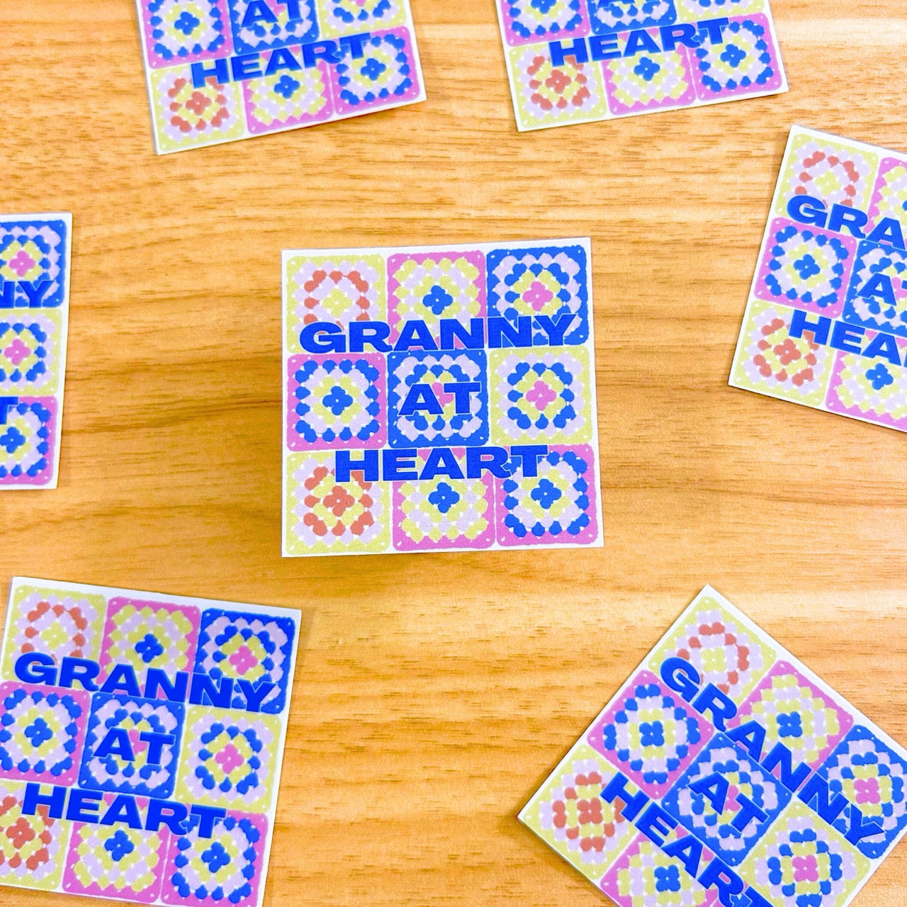 Granny at Heart - Crochet Granny Square Sticker