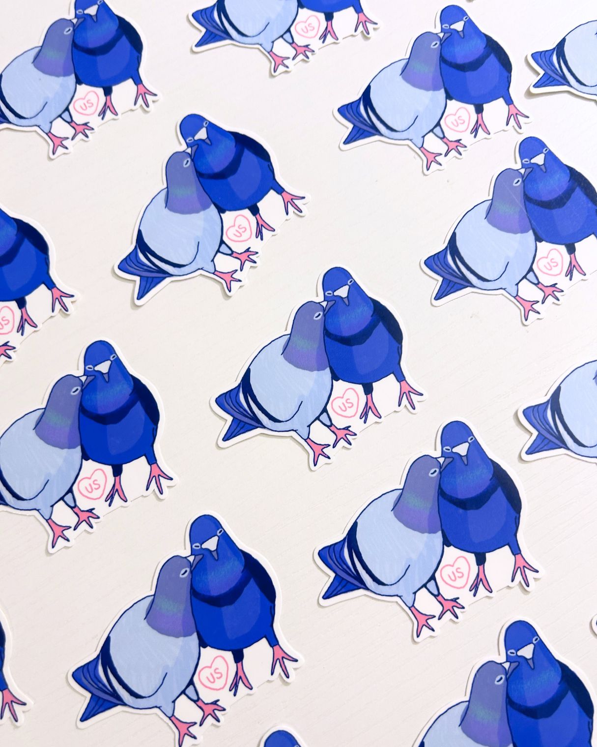 Us as Pigeons in Love Sticker - New York City Pigeons