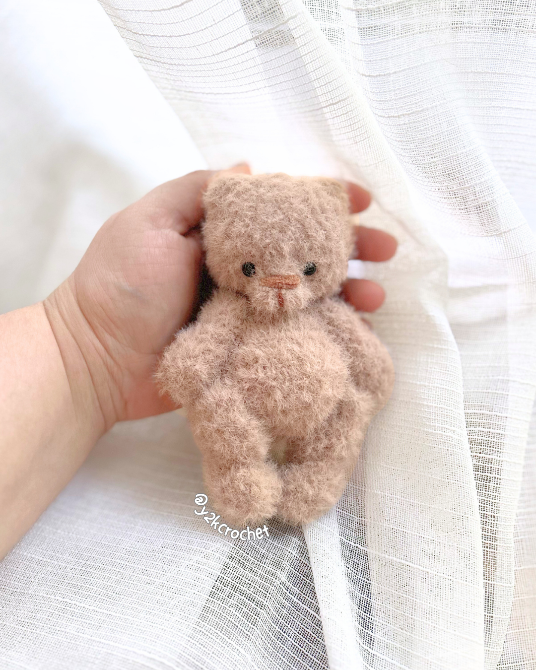 Bagley Mini Teddy Bear Plushie - Crochet Bear Plush