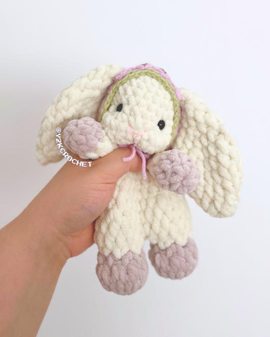 Bethy Bonnet Bunny - Crochet Bunny Lovey/Snuggler Plushie