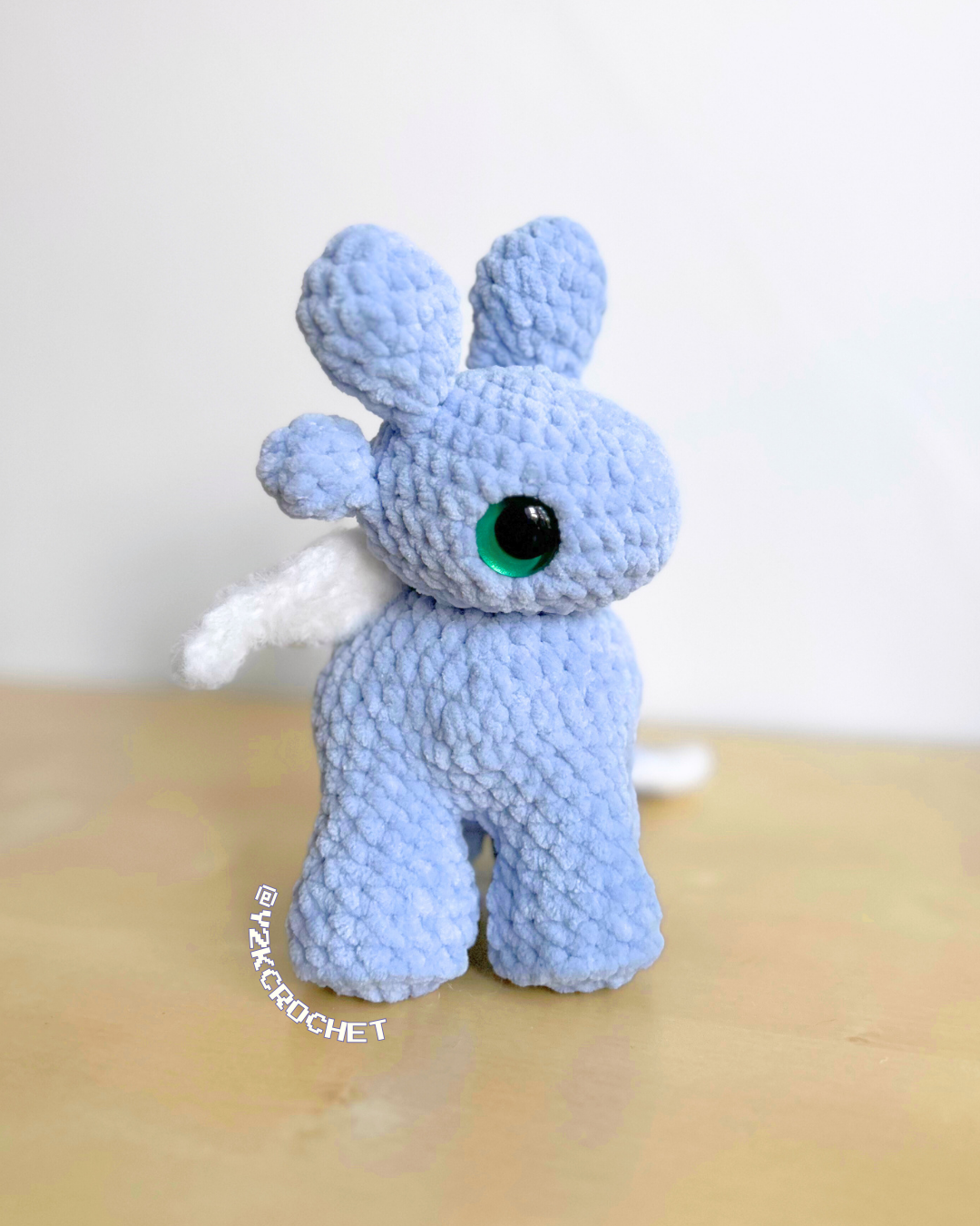 Arya the Blue Fury Dragon Plush - Handmade Dragon Plushie Snuggler