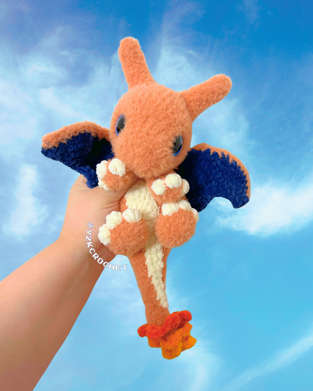 Charizard Pokemon Plush - Handmade Pokemon Plushie Snuggler