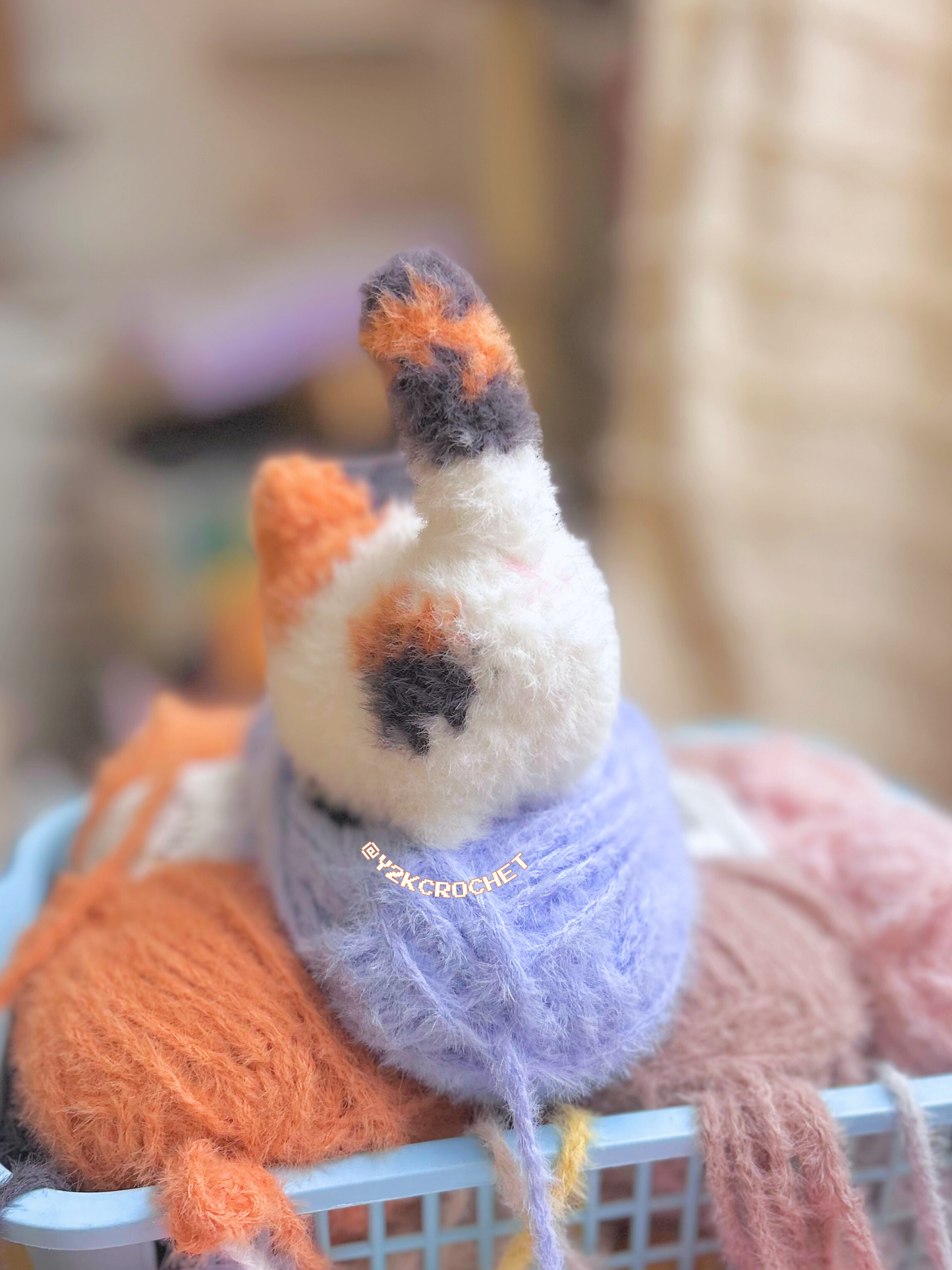 Chester - Made to Order Handmade Crochet Calico Cat Plushie