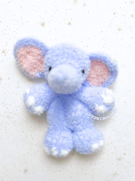 Ellie the baby Elephant Plush - Made to Order Crochet Snuggler Plushie