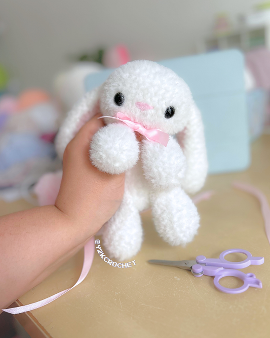 Bambi the Bunny - Crochet Bunny Lovey/Snuggler Plushie