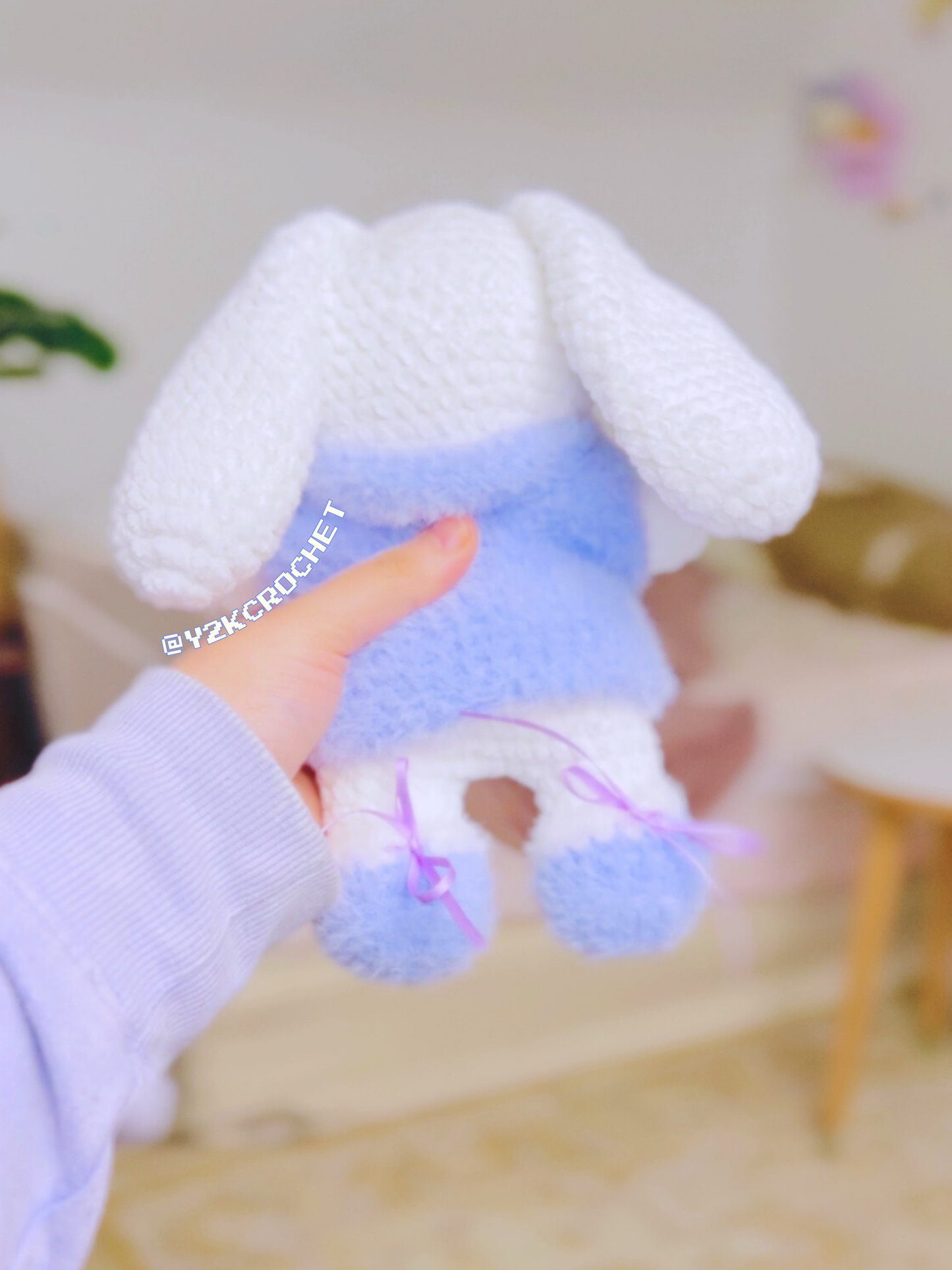 Bitty the Crochet Bunny in a Turtleneck Sweater