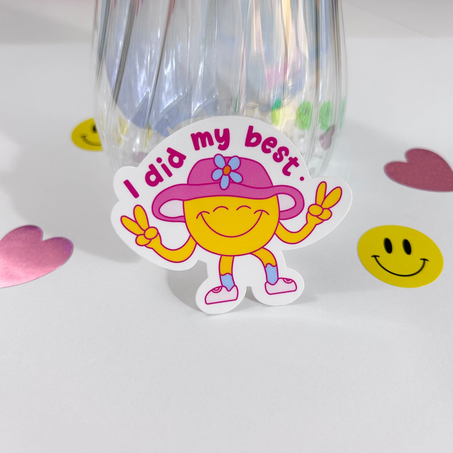 Did My Best Smiley Sticker