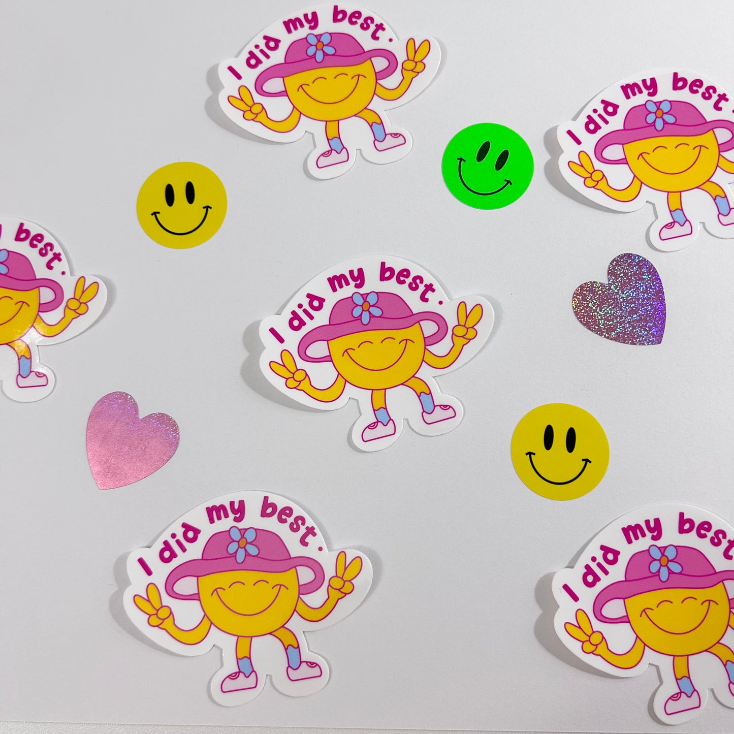 Did My Best Smiley Sticker