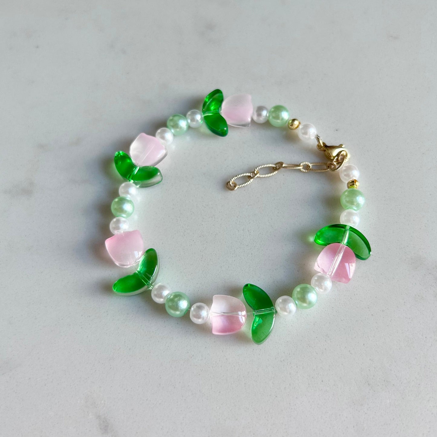 Pink Tulip Bracelet