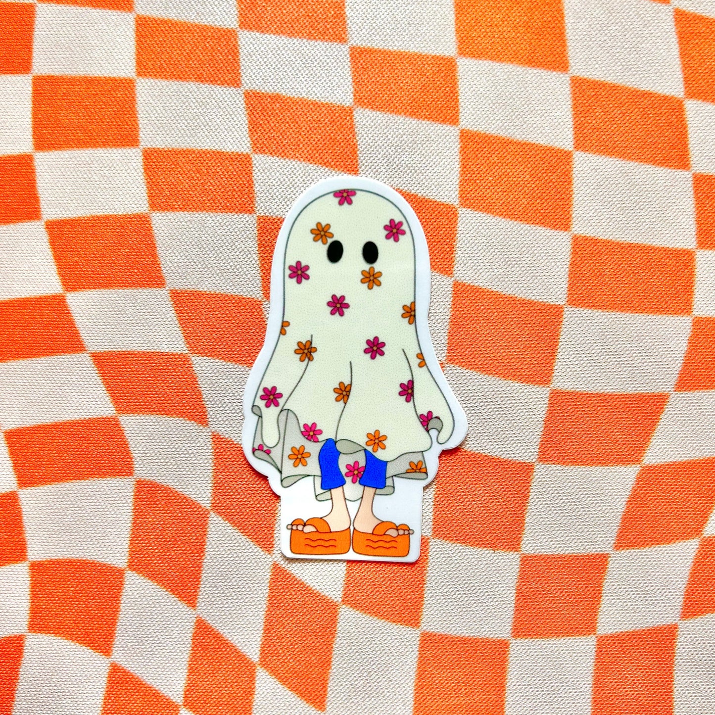Boho Lizzy Mcguire Ghost Halloween Sticker