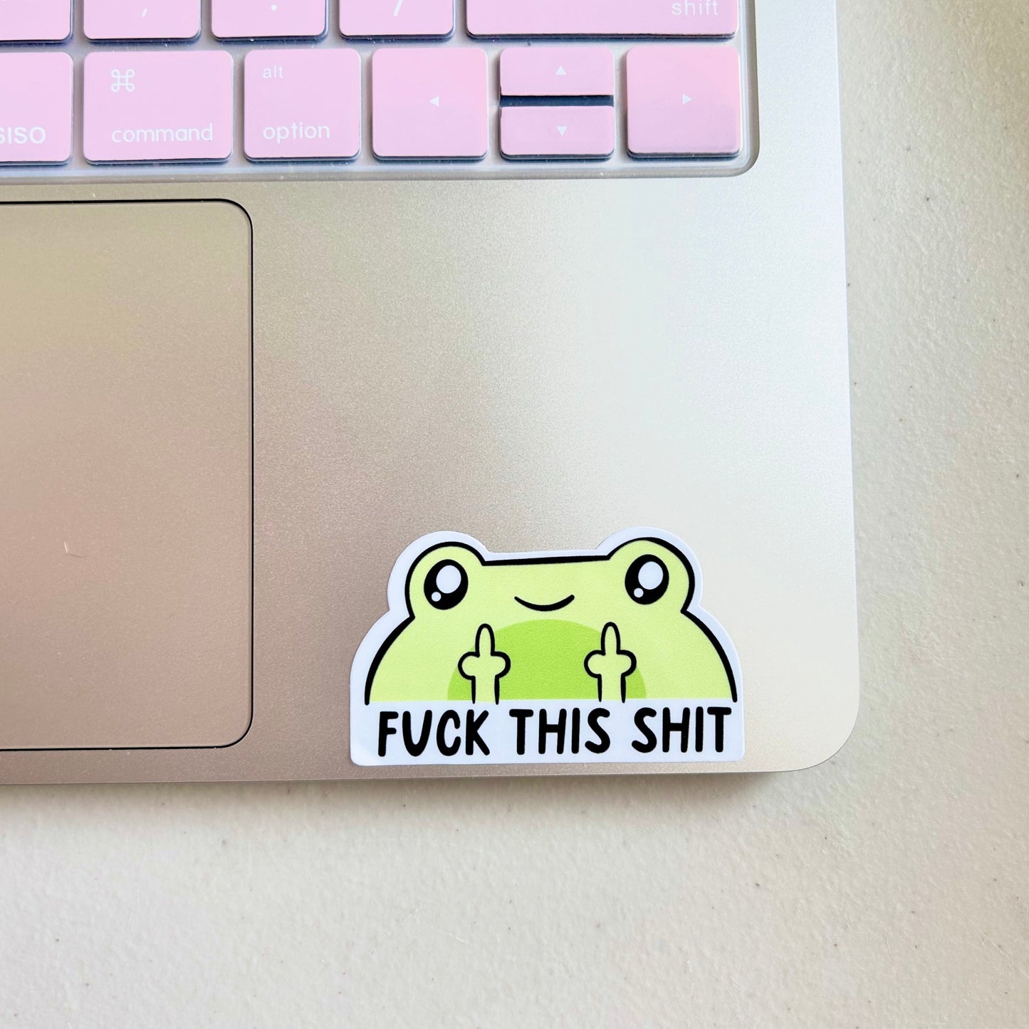 Fuck this Shit Frog Peekaboo Sticker