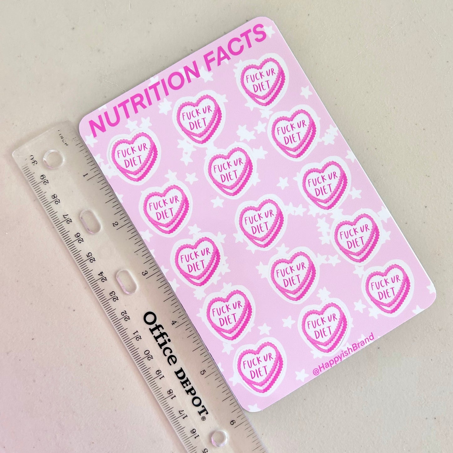Fuck Your Diet Cake - Mini Sticker Sheet
