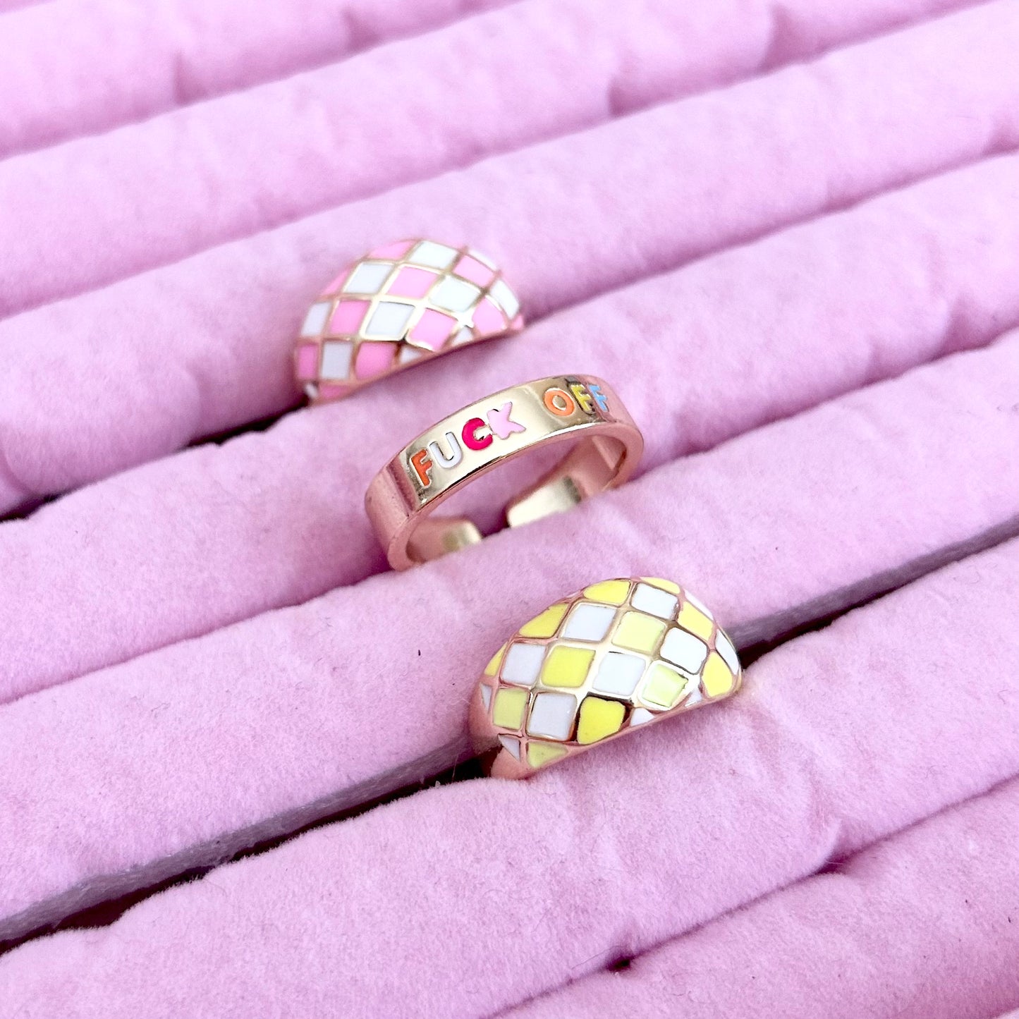 Fuck Off Adjustable Gold Ring