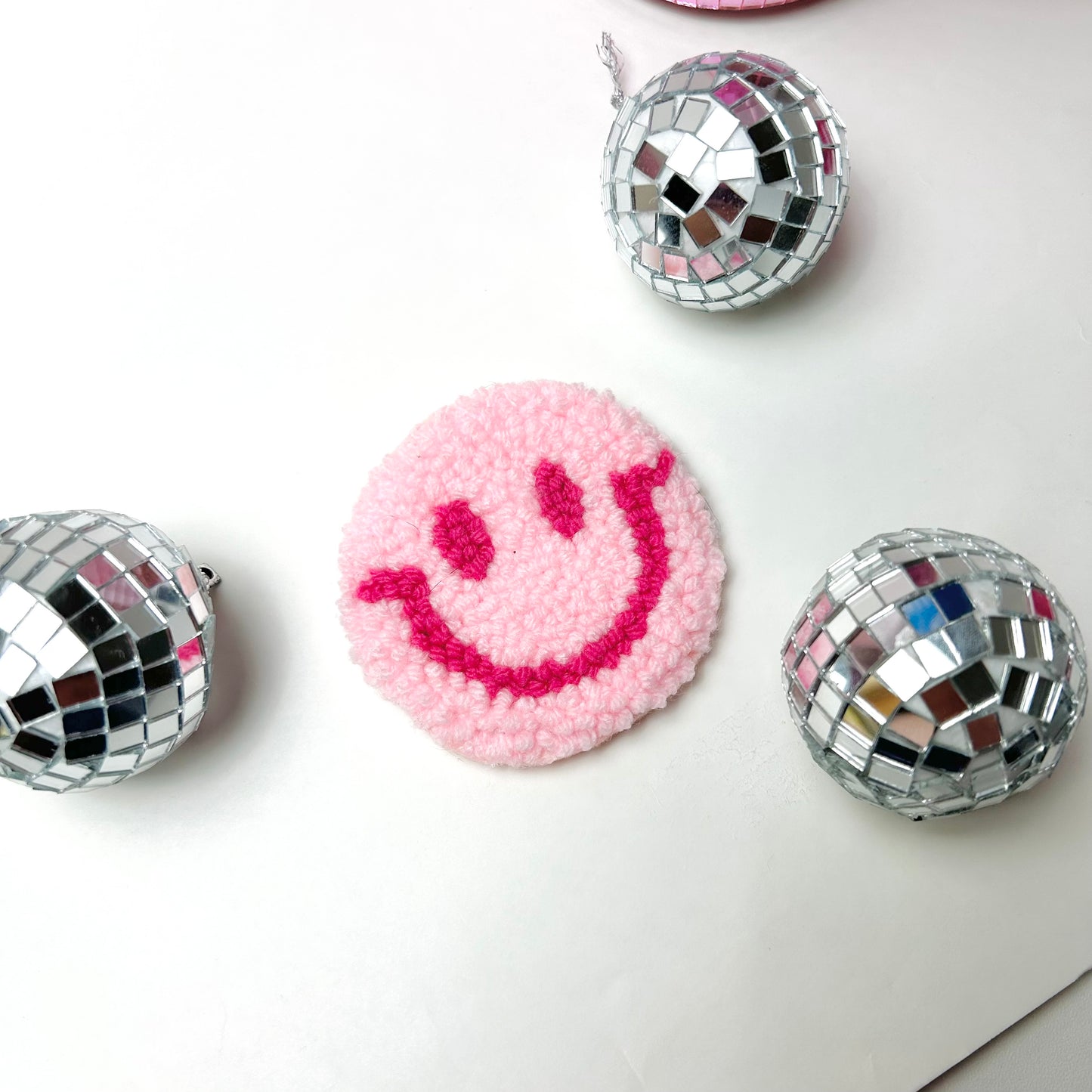 Smiley Face | Tufted Car Coaster