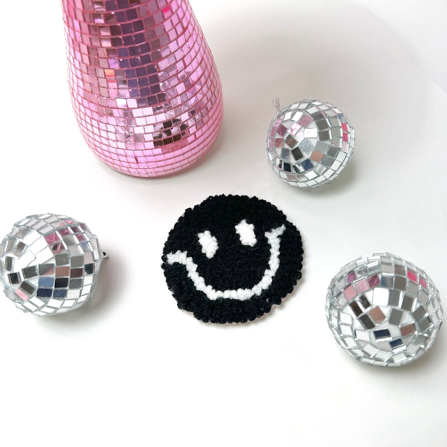 Smiley Face | Tufted Car Coaster