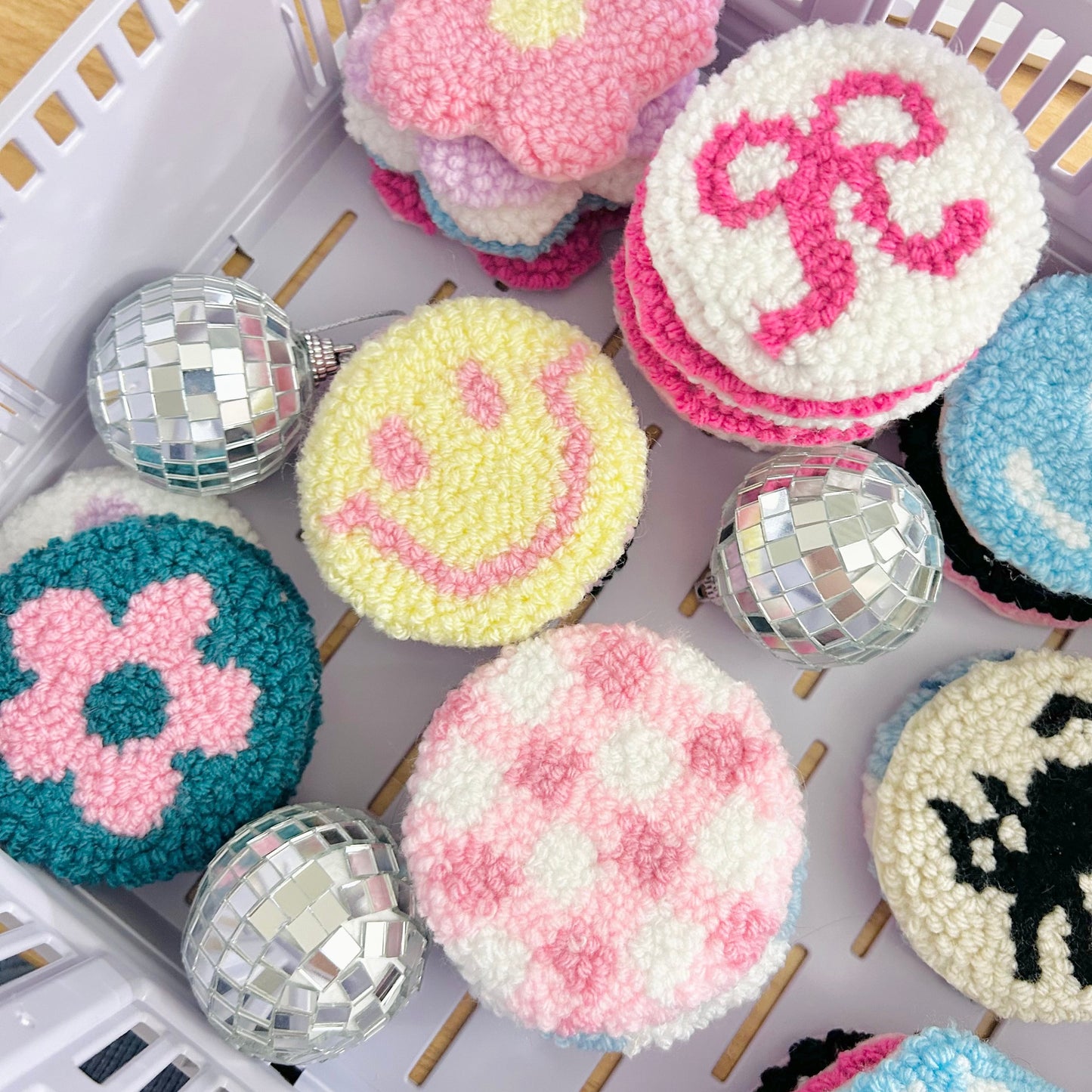 Coquette Bow | Tufted Car Coaster