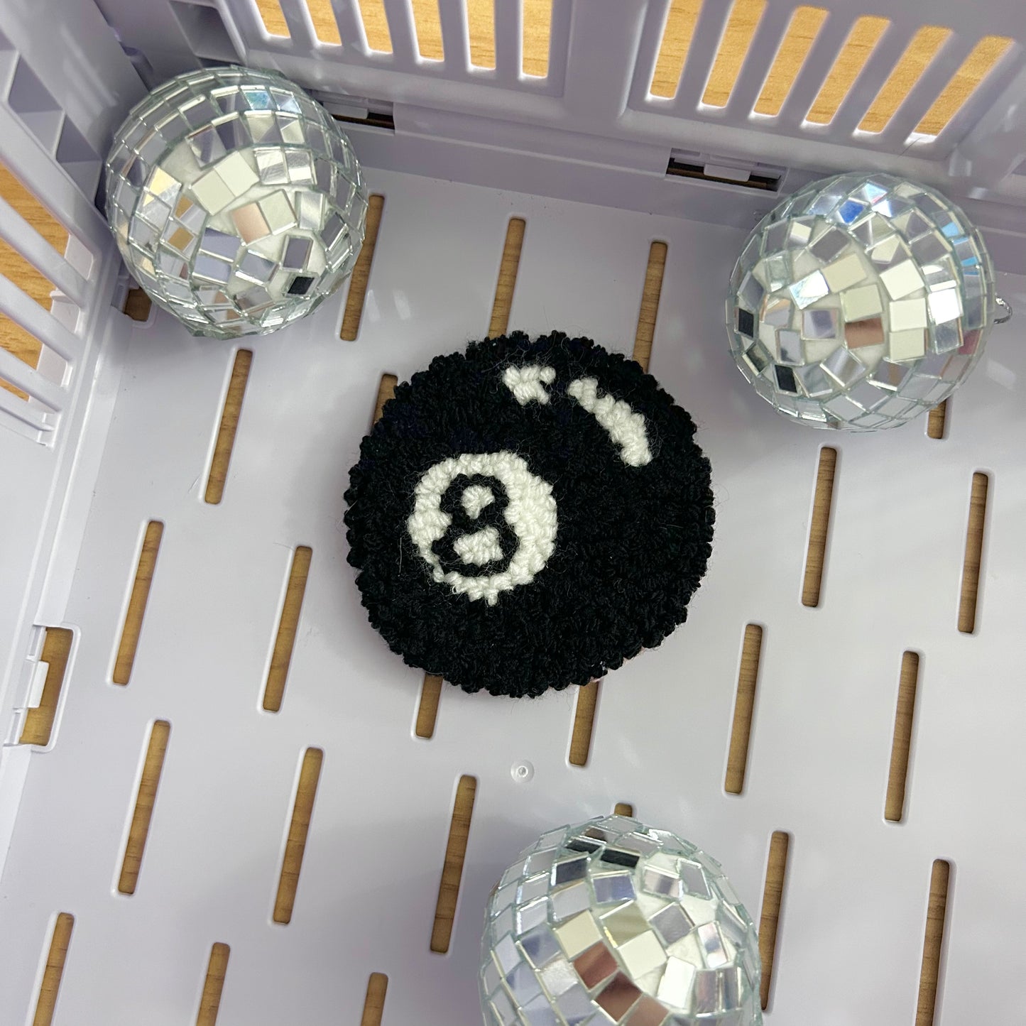 Billard 8 Ball | Tufted Car Coaster