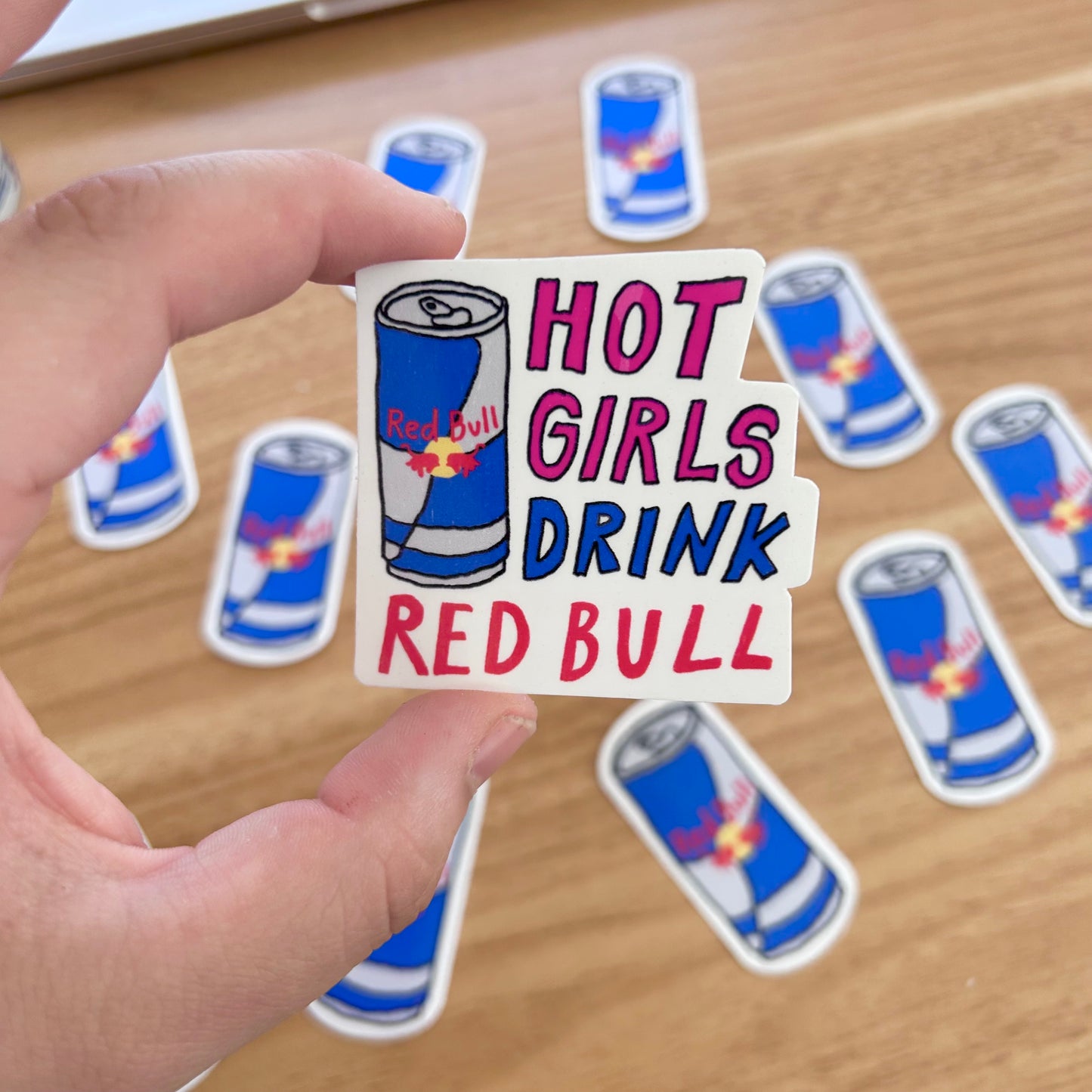 Hot Girls Drink Redbull Sticker