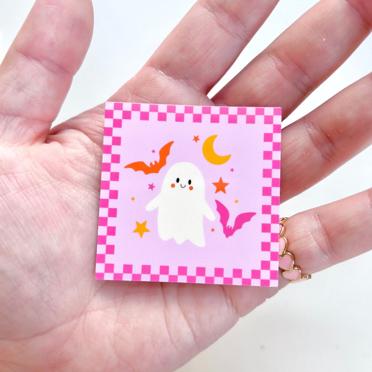 Checkered Ghosty Sticker