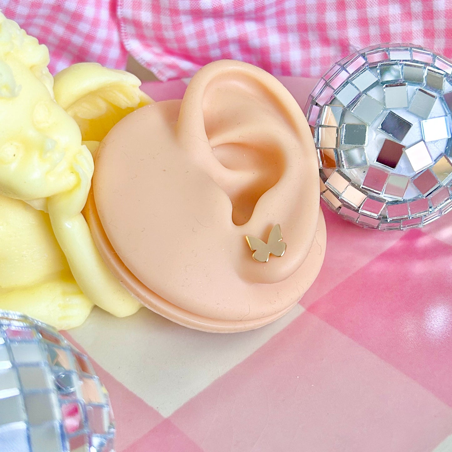 Dainty Gold Butterfly Studs