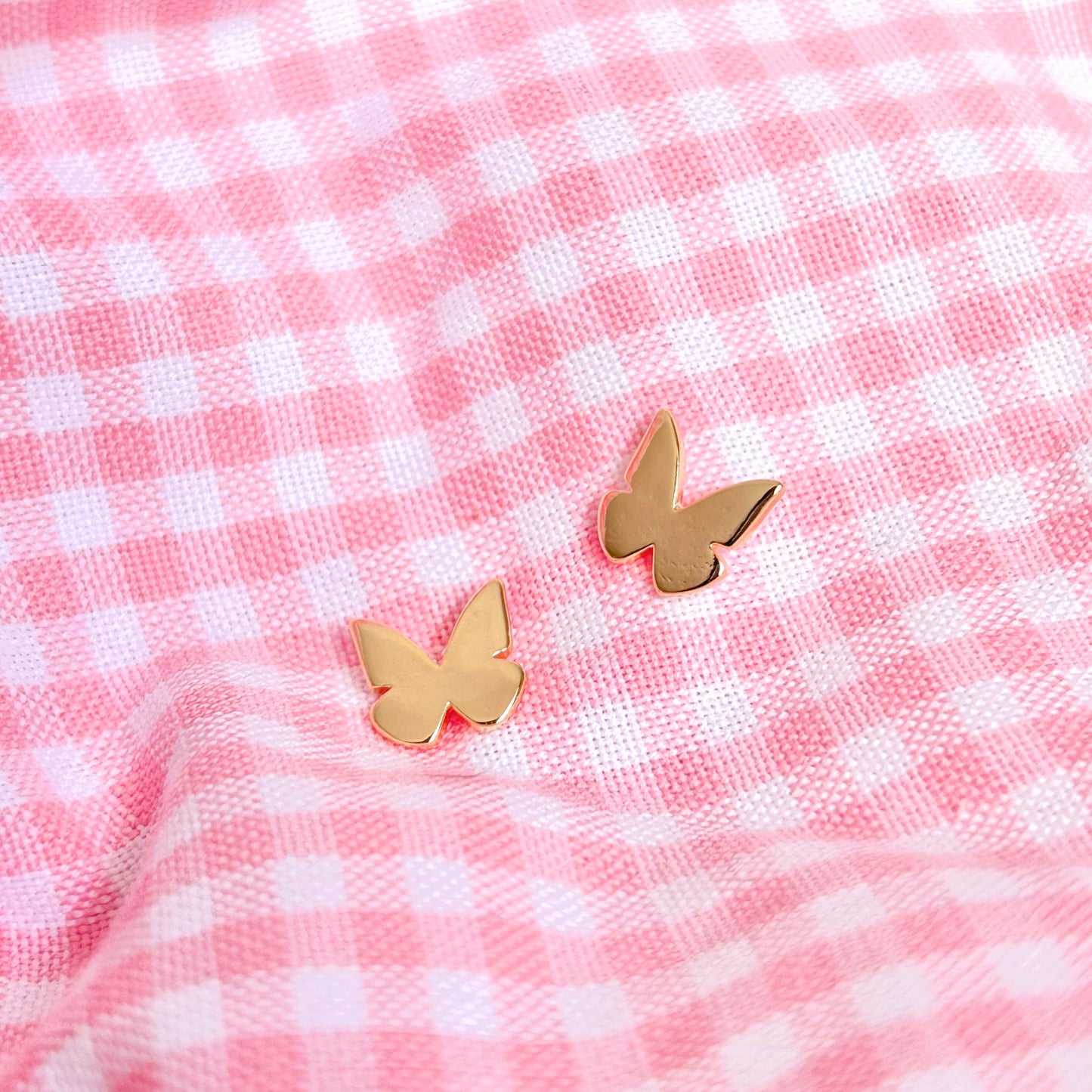 Dainty Gold Butterfly Studs