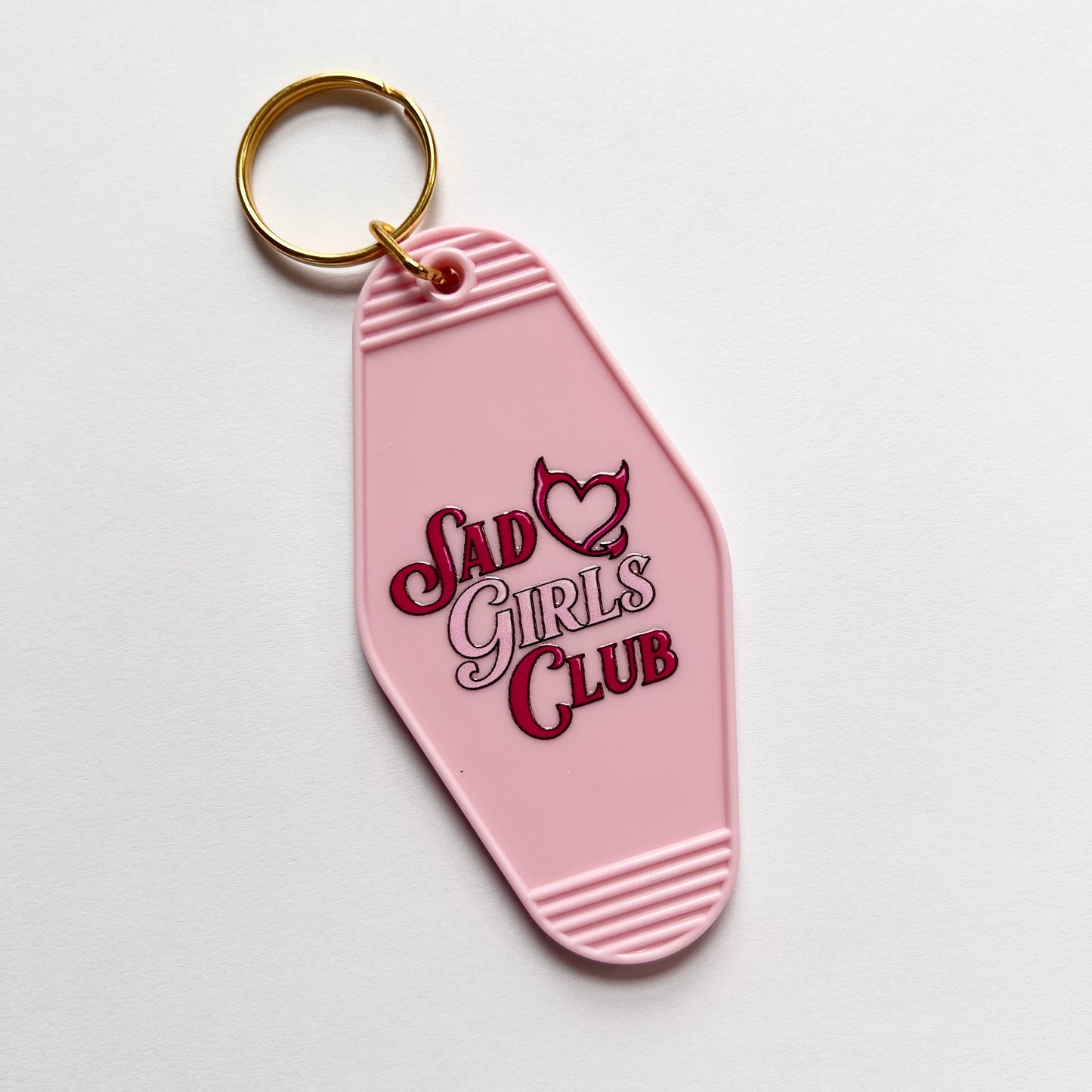 Sad Girls Club - Cute Pink Motel Keychain
