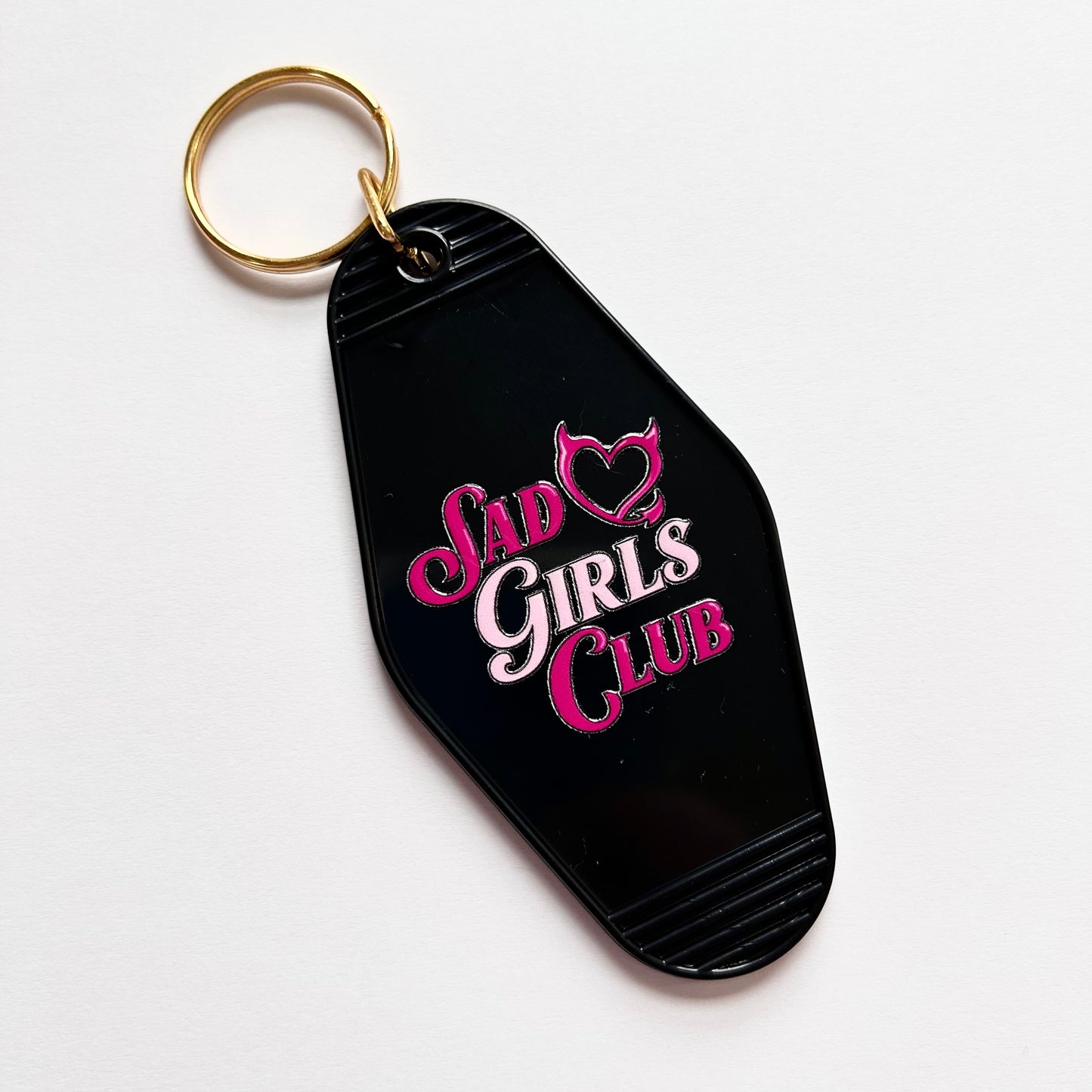 Sad Girls Club - Cute Pink Motel Keychain
