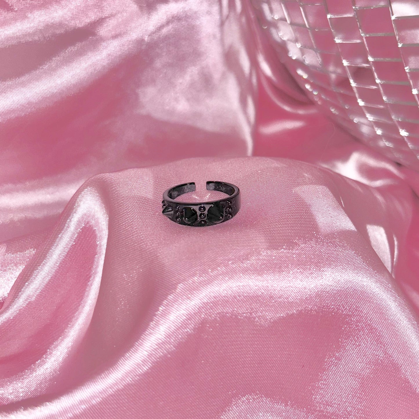 Black Studded Ring