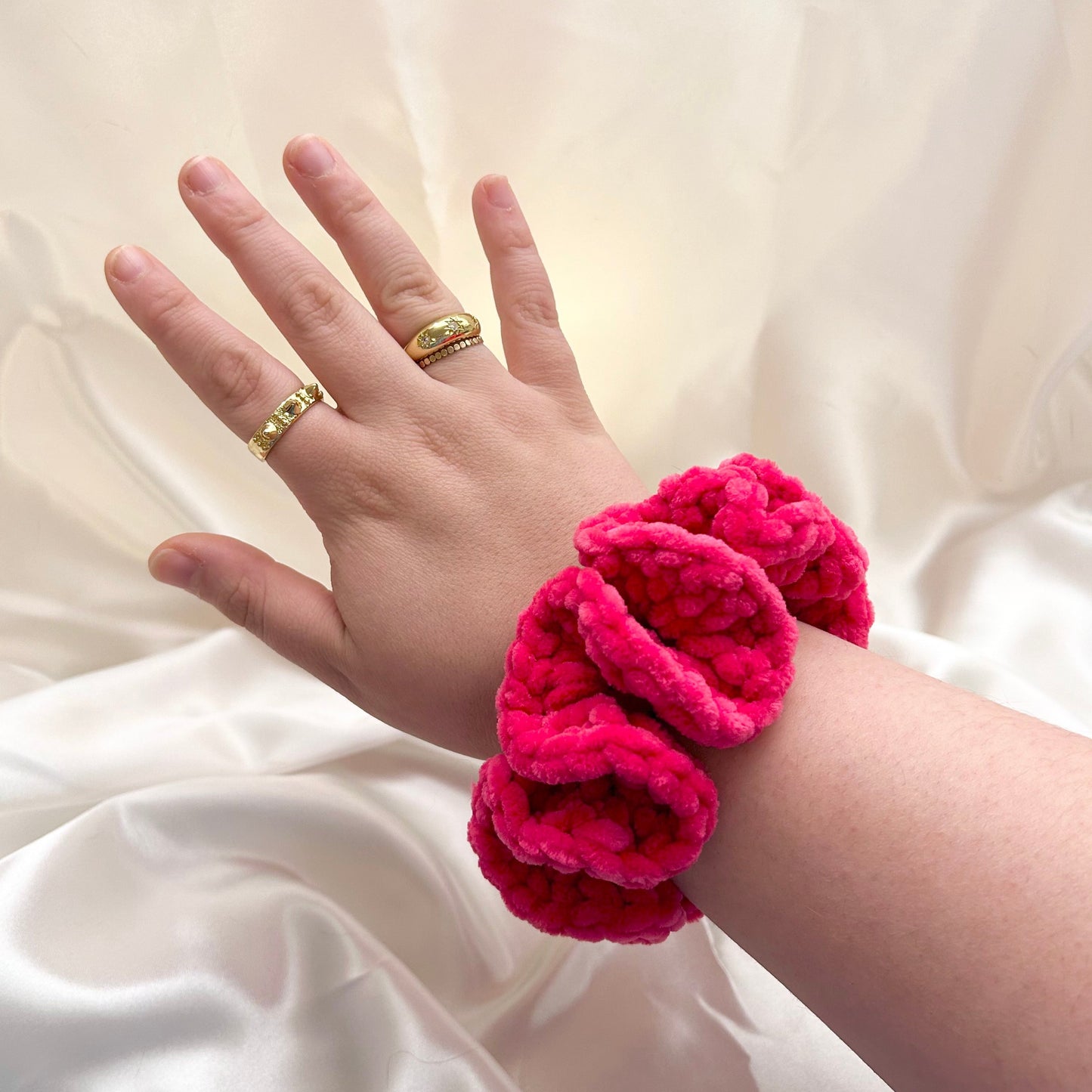 Wine Pink - XL Crochet Plushie Scrunchie