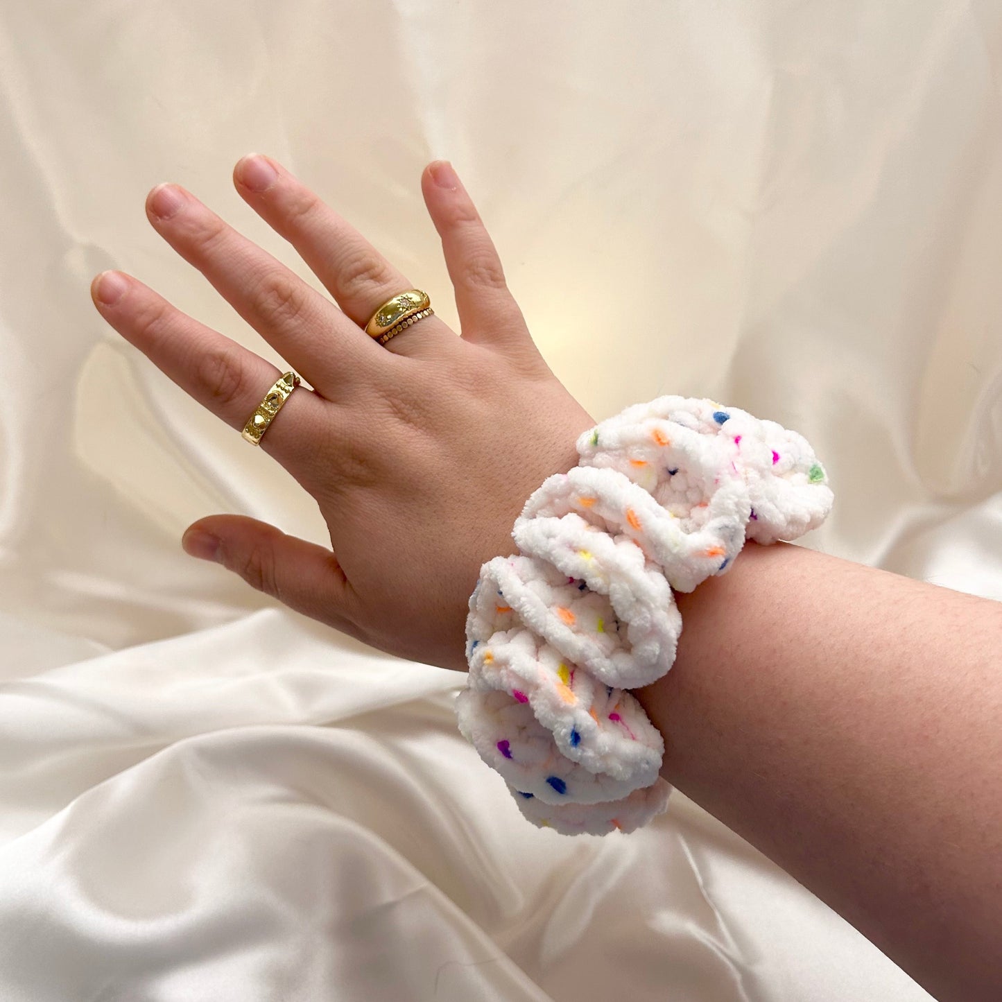 Funfetti - XL Crochet Plushie Scrunchie