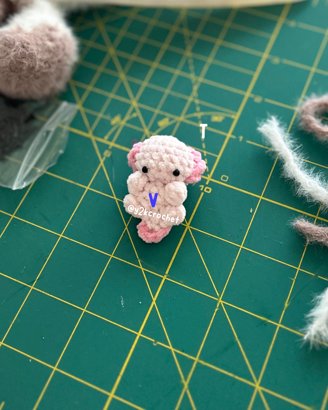 Crochet Axolotl Plushie Bag & Phone Charm
