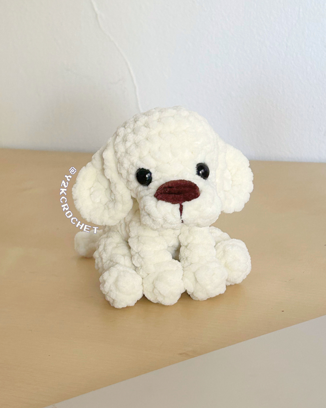 Lucy the White Lab Plushie - Crochet Labrador Puppy Plushie