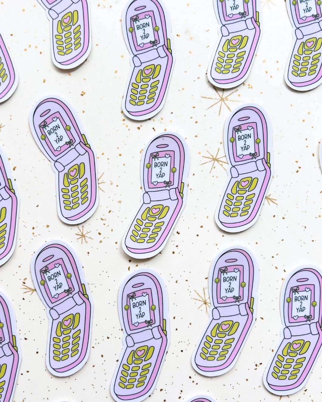 Born 2 Yap Phone - Y2K Flip Phone Sticker