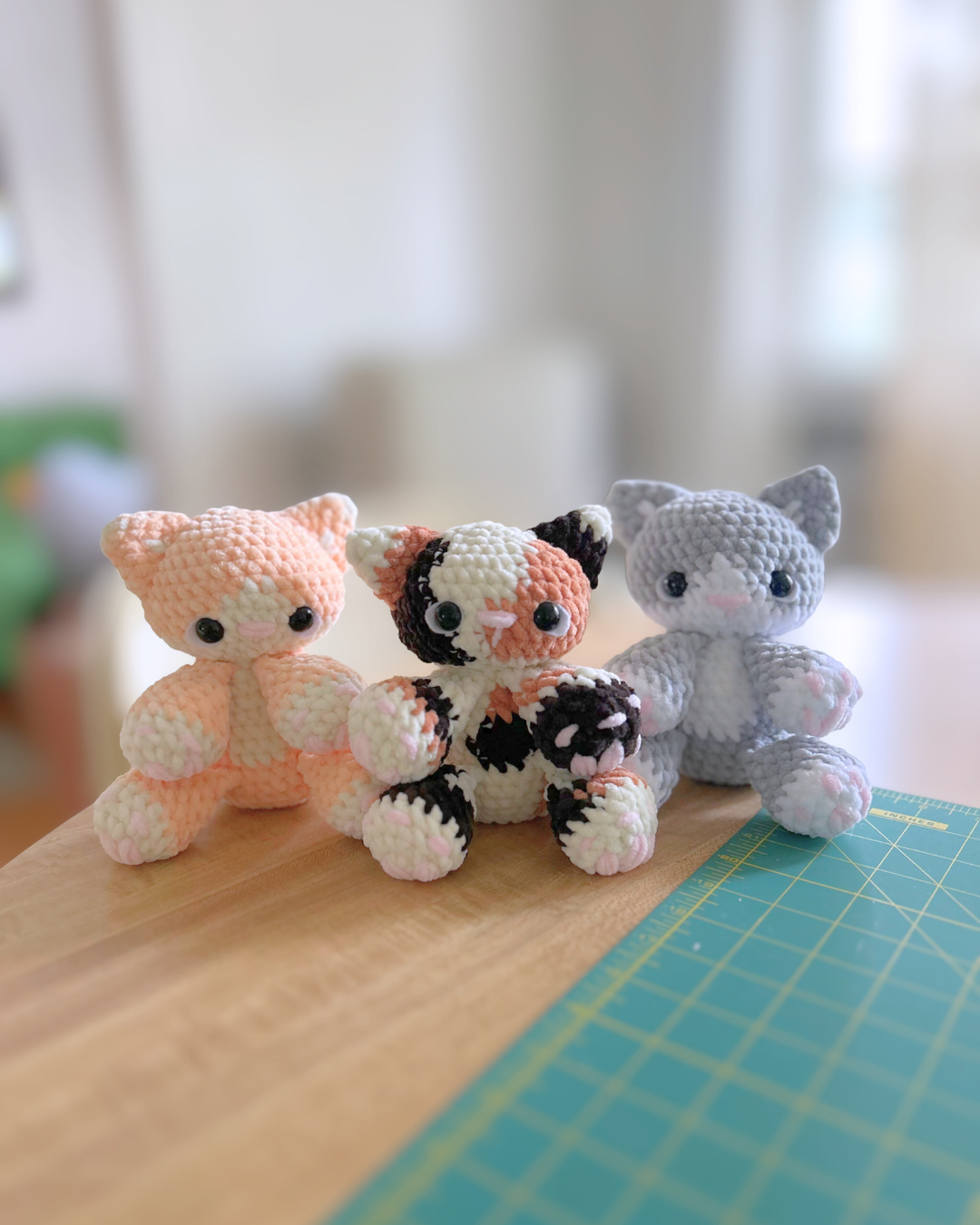 Cora the Baby Kitty Plushie - Crochet Calico Cat Plushie
