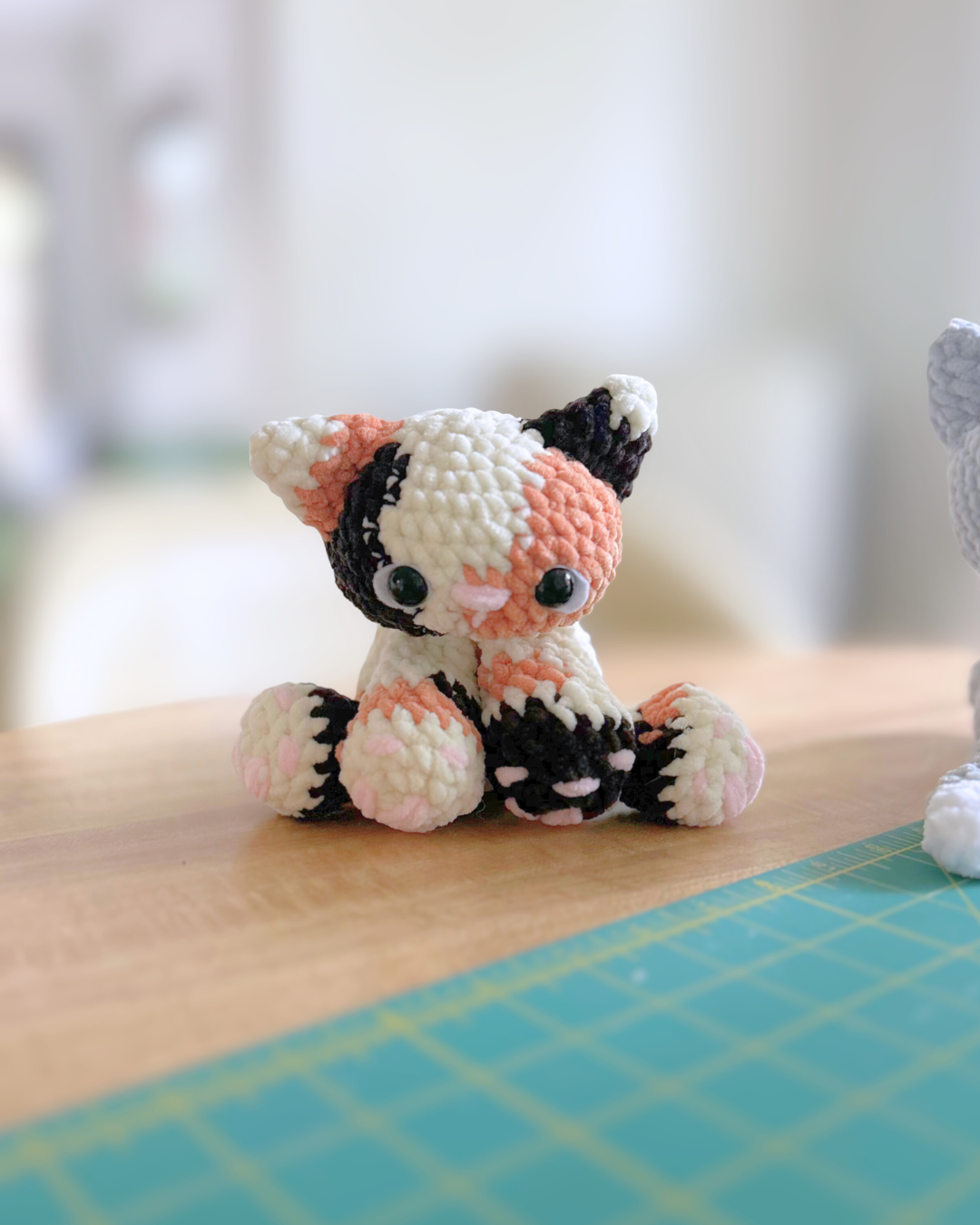 Cora the Baby Kitty Plushie - Crochet Calico Cat Plushie