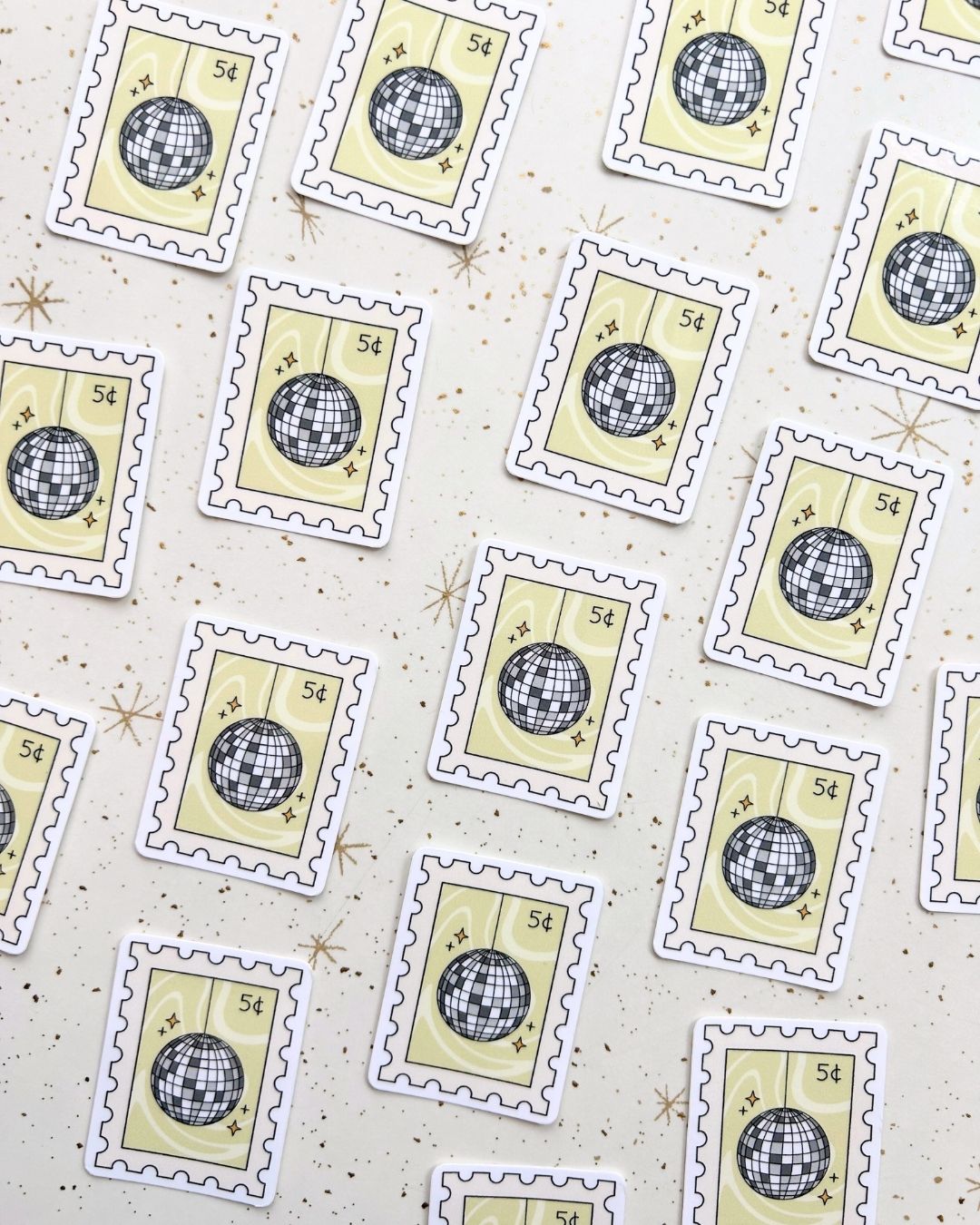 Disco Ball Postage Stamp - Preppy Sticker