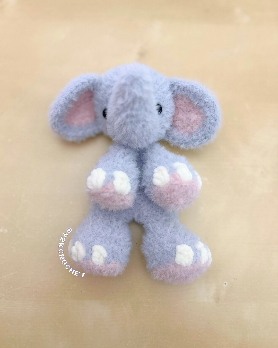Dumbo the baby Elephant Plush - Made to Order Crochet Snuggler Plushie