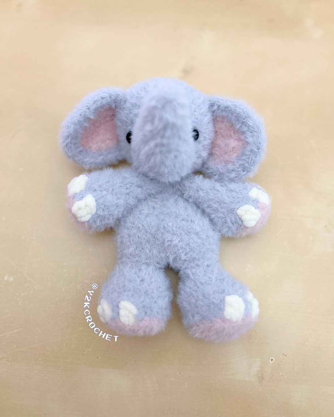 Dumbo the baby Elephant Plush - Made to Order Crochet Snuggler Plushie