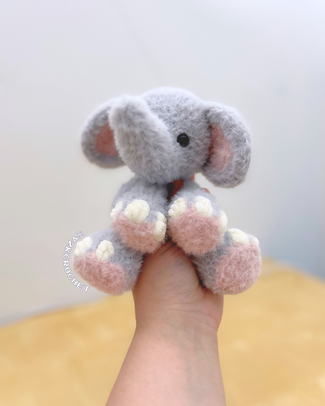 Dumbo the baby Elephant Plush - Made to Order Crochet Snuggler Plushie
