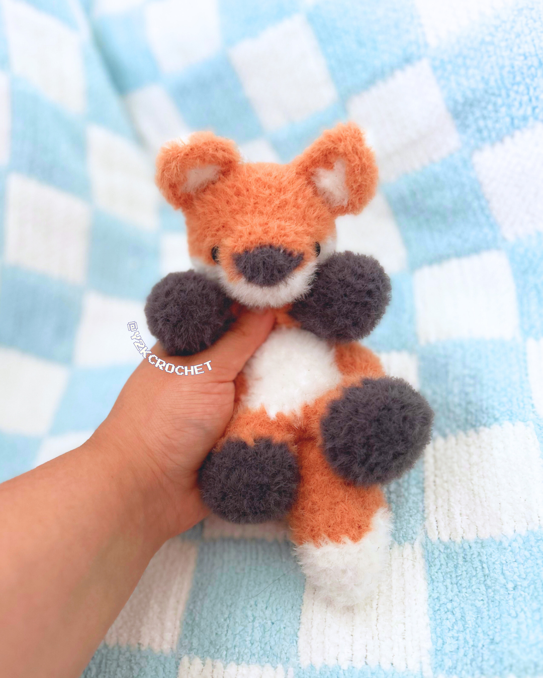 Finley the Red Fox Plush - Handmade Fox Plushie Snuggler