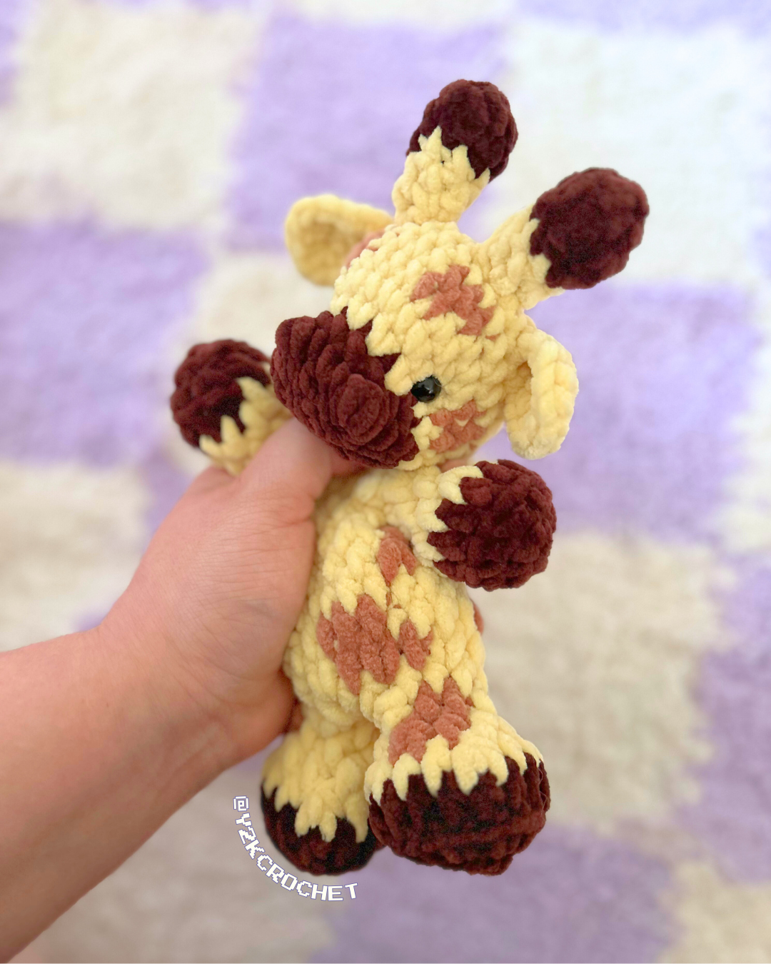 Gentry Plush Giraffe Snuggler - Handmade Crochet Plushie - Made to Order