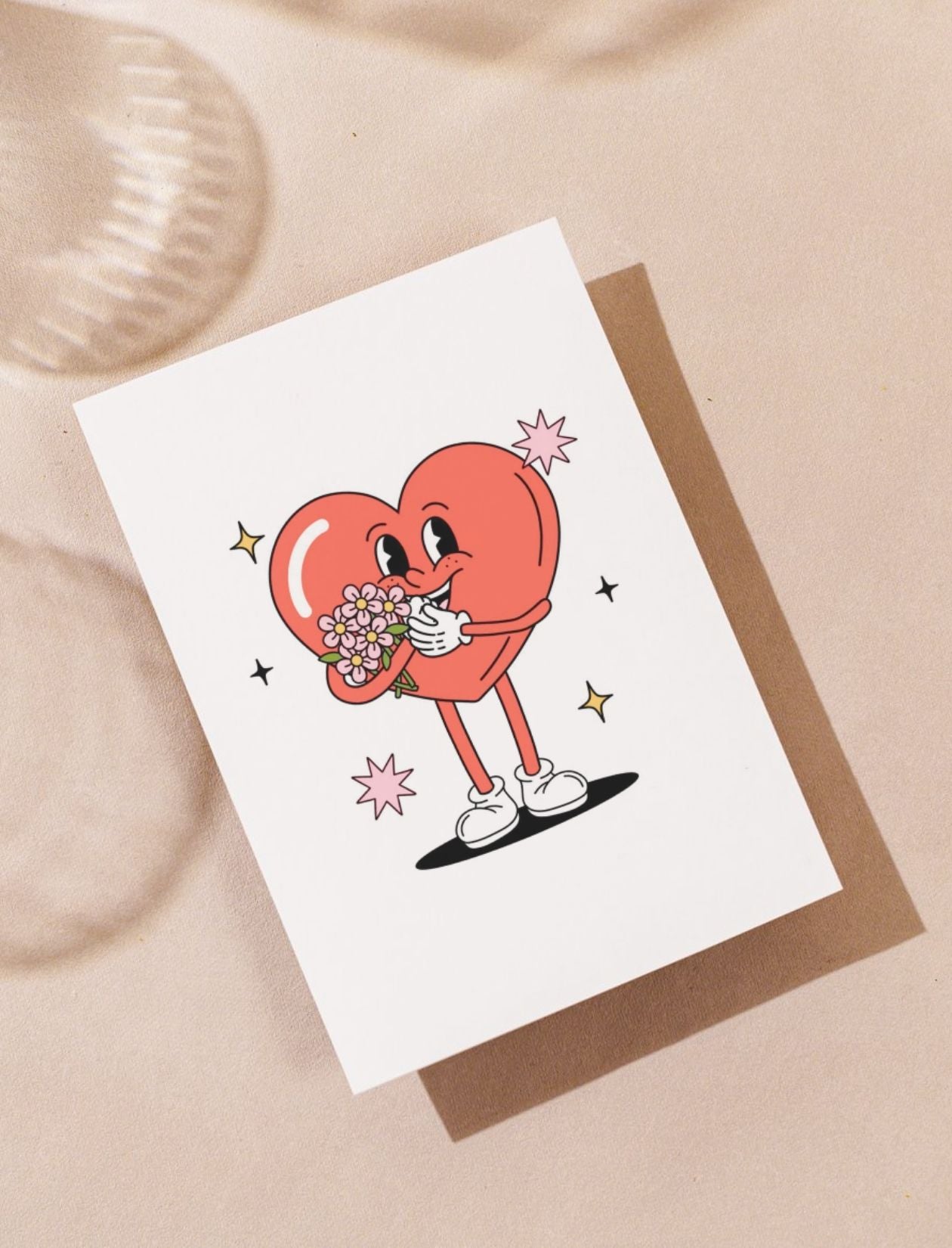 Red Heart Love Card - Girly Greeting Cards - Mother's Day