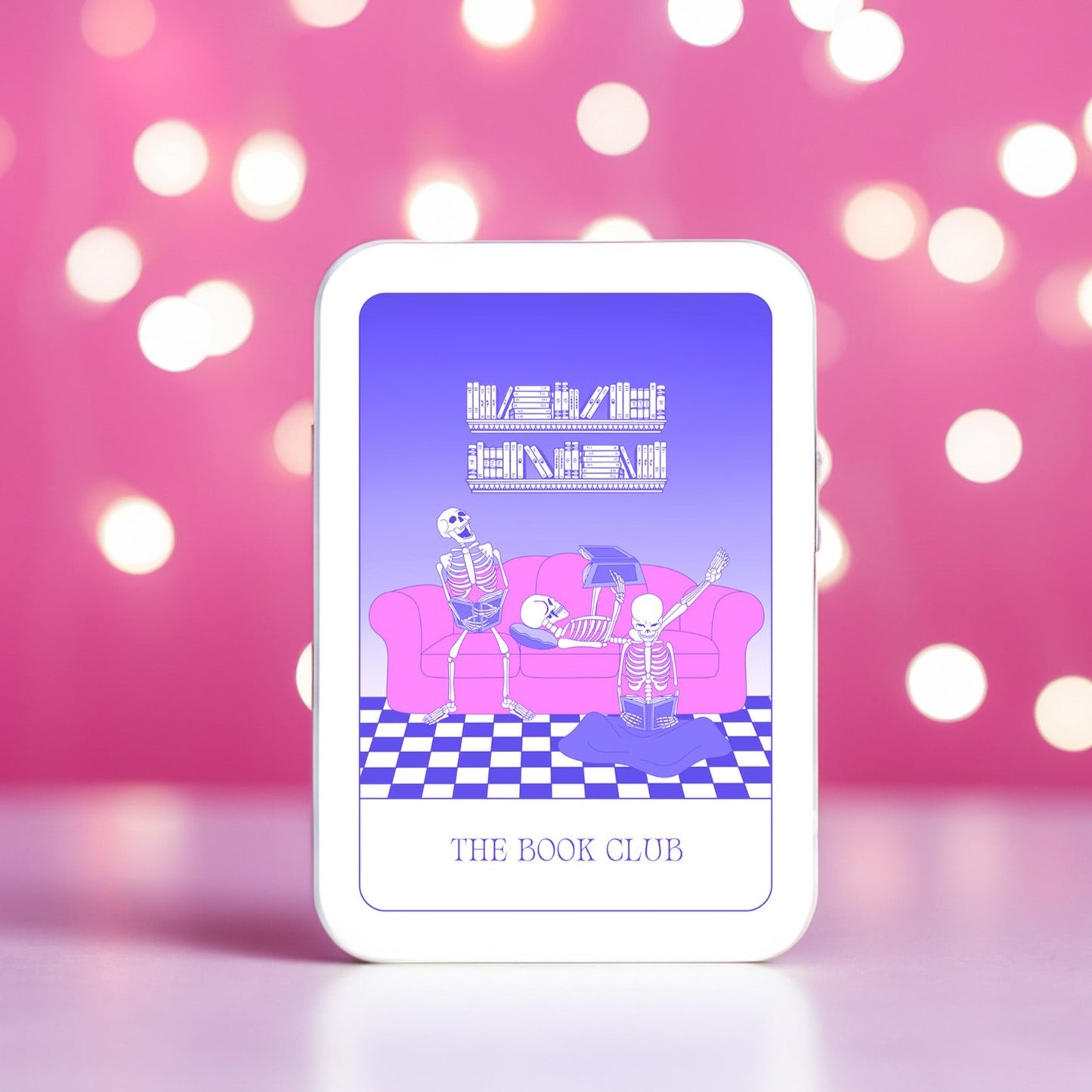 The Book Club Tarot Card Skeleton Sticker