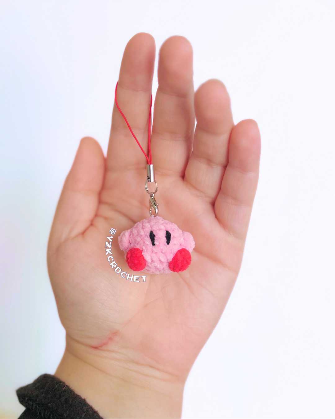 Crochet Kirby Plushie - Bag Charm / Phone Charm