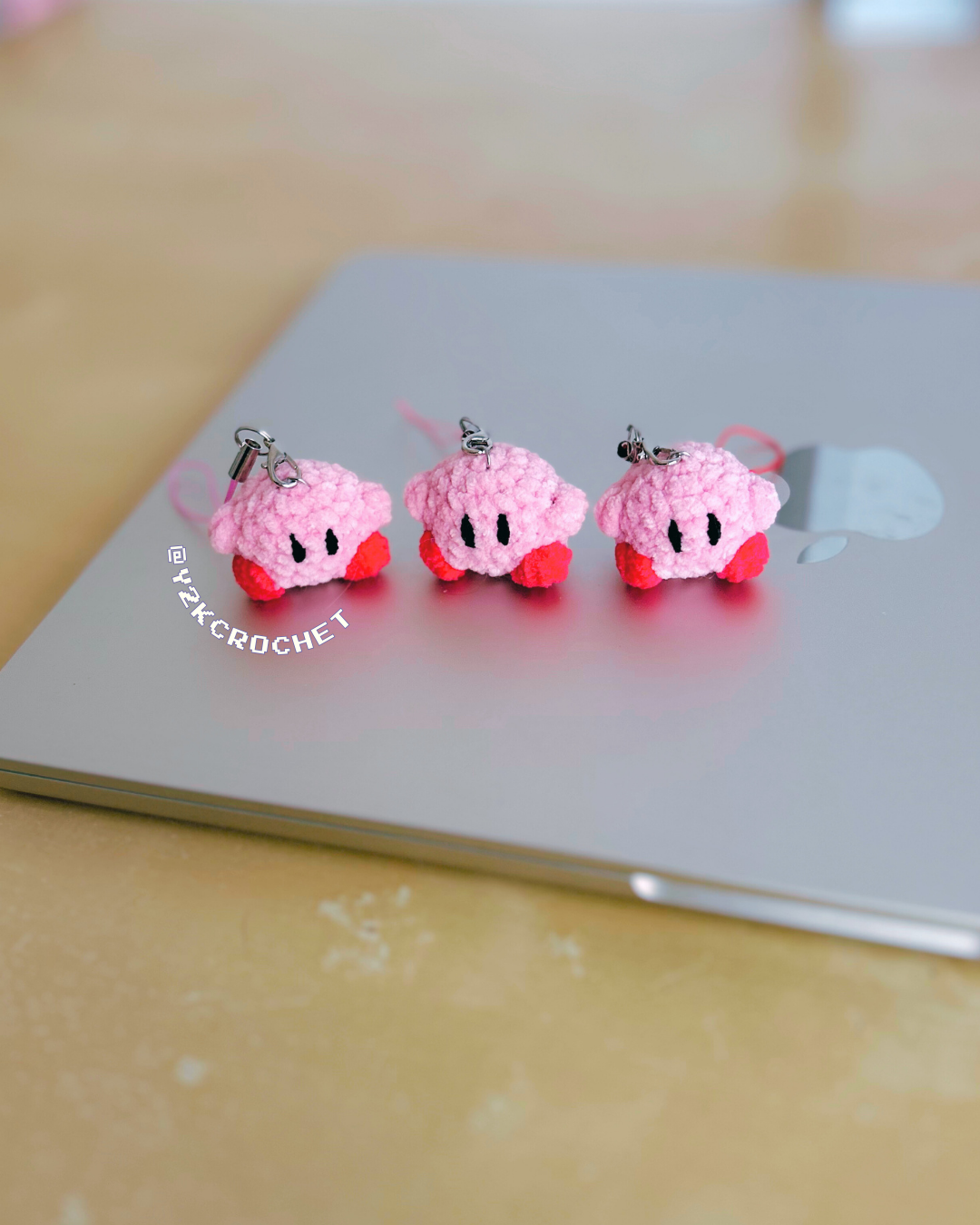 Crochet Kirby Plushie - Bag Charm / Phone Charm