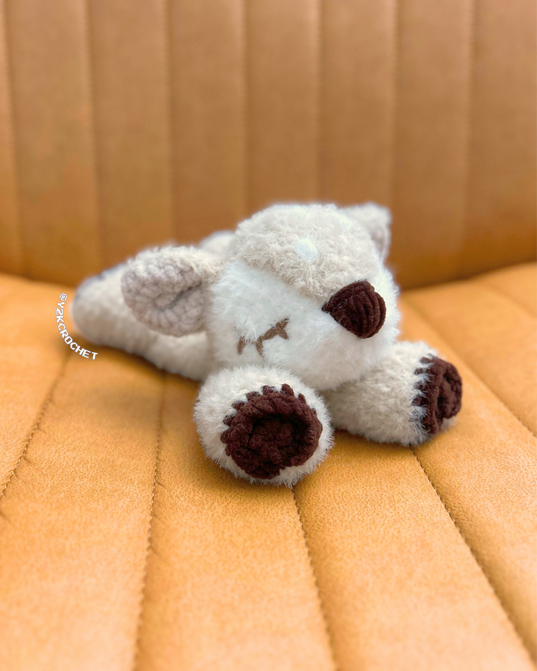 Faline the Fawn Plush - Handmade Deer Plushie Snuggler