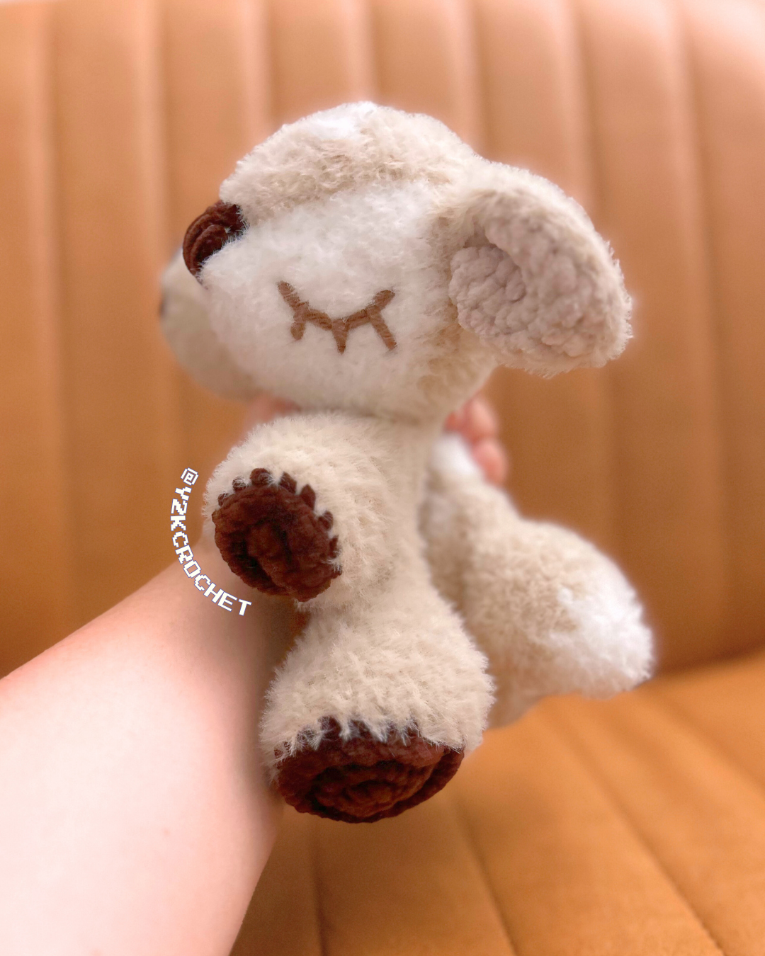 Faline the Fawn Plush - Handmade Deer Plushie Snuggler