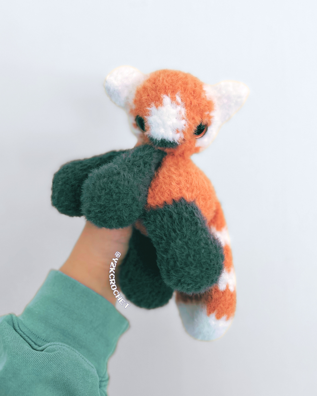 Ringo the Baby Red Panda Plushie - Weighted Handmade Crochet Plush